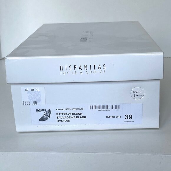 Hispanitas T-Bar Mary Jane Heels Black White Patent 39/8.5 - Picture 8 of 13